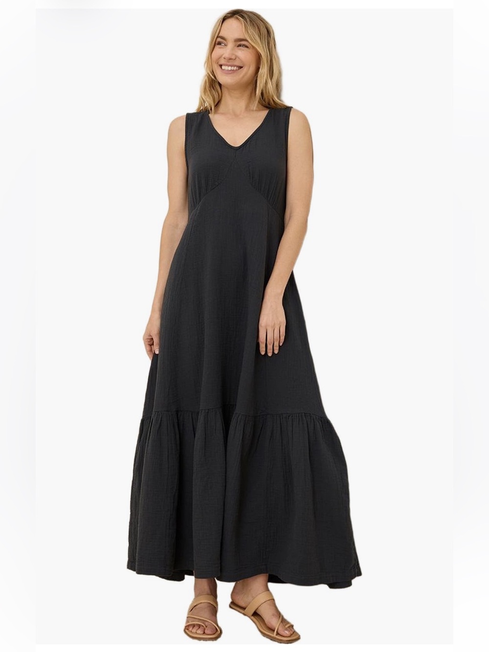 Pact Organic Cotton Double Gauze Beach to Brunch Dress